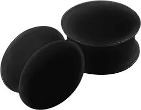 2PCS Silicone Black 3/4 inch 20mm Double Flared Saddle Earring Earring Stretcher Ear Gauges Lobe Piercing Jewelry 2673