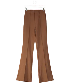 BOA Brown Brwon Wide Leg Suit Trousers UK XS