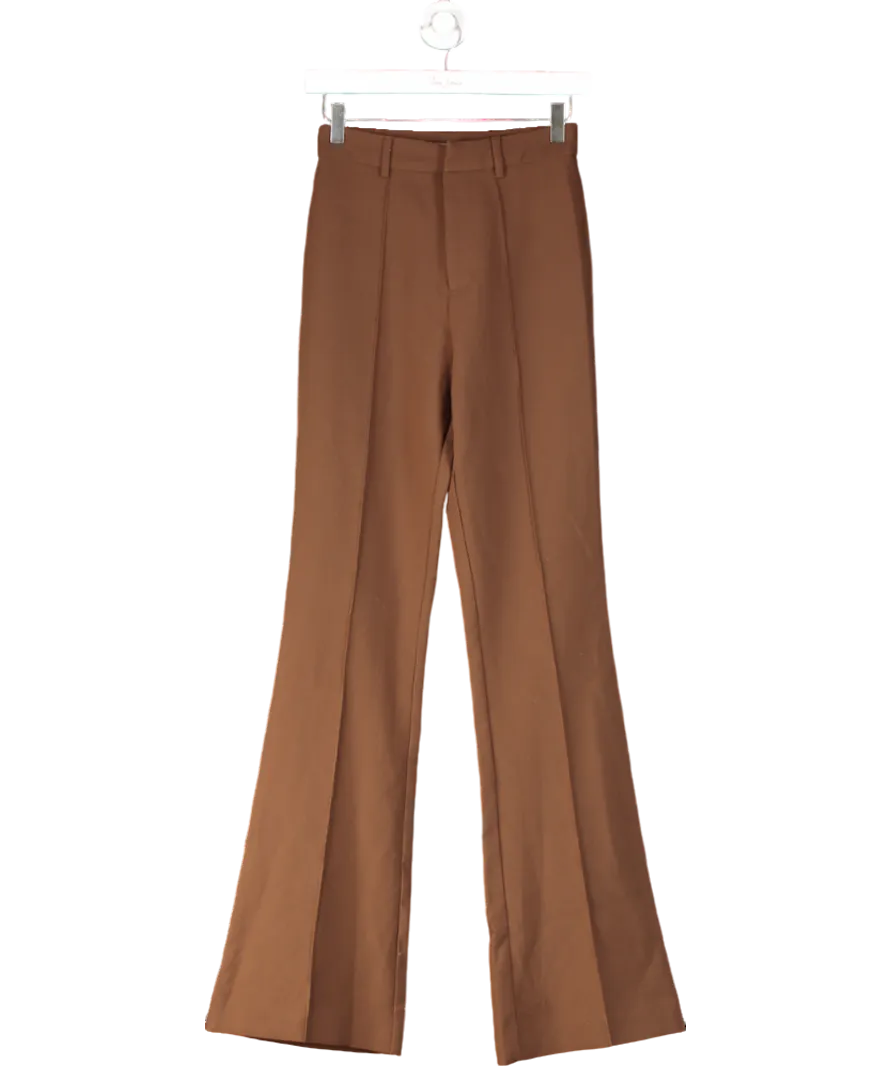 BOA Brown Brwon Wide Leg Suit Trousers UK XS