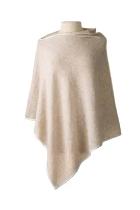 Classic Poncho - Sand/Ivory