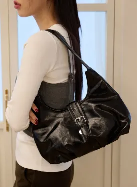 Faux Leather Belted Shoulder Bag OD327