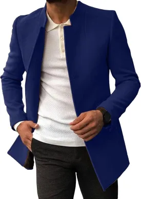 JEShifangjiusu Men's Winter Trench Coat Military Jackets Single Breasted Long Wool Blend Overcoat Slim Down Business Topcoat
