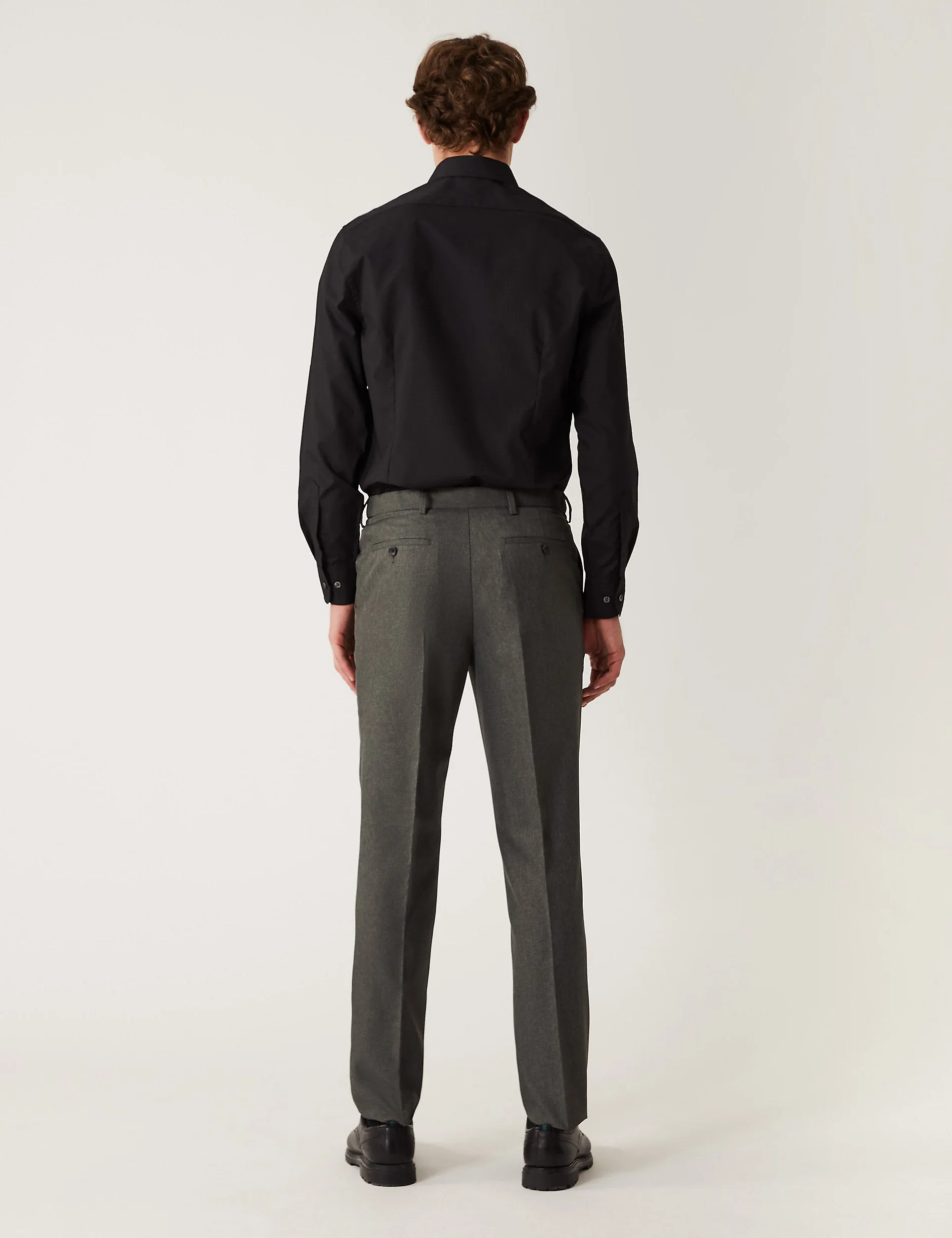 Marks & Spencer Active Waist Slim Trousers, Gray