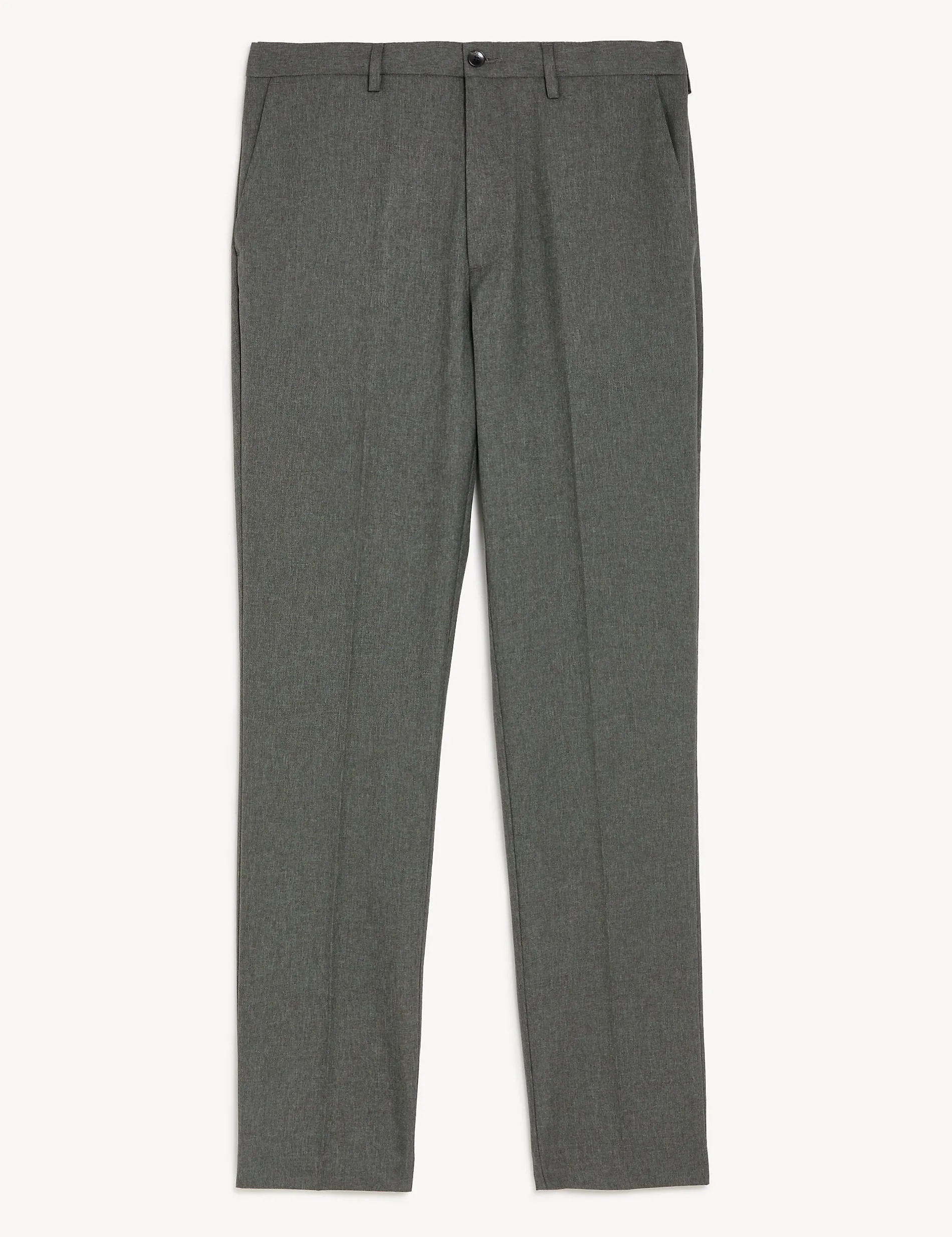 Marks & Spencer Active Waist Slim Trousers, Gray