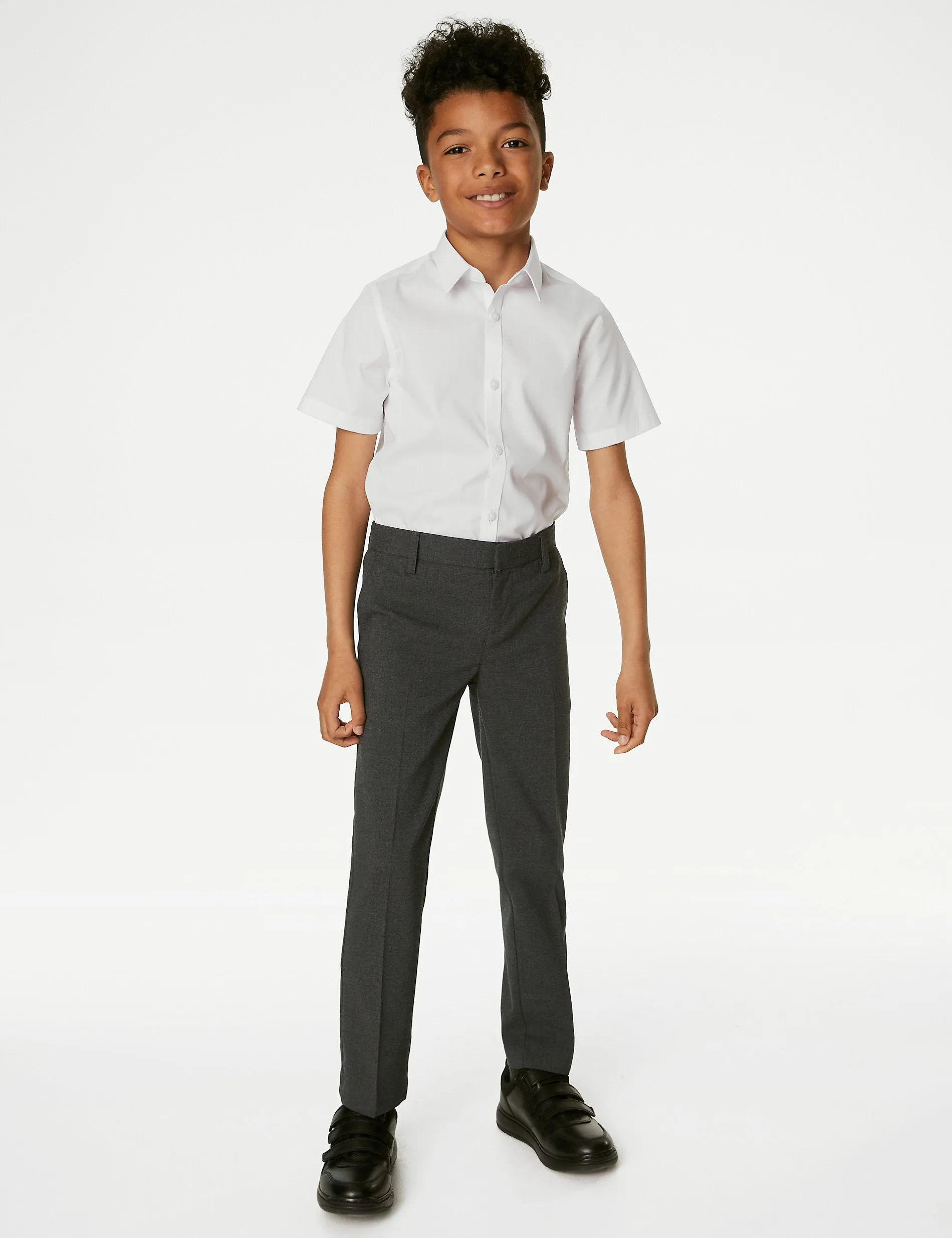 Marks & Spencer Boys (2-18 years) Slim Fit School Trousers, Gray