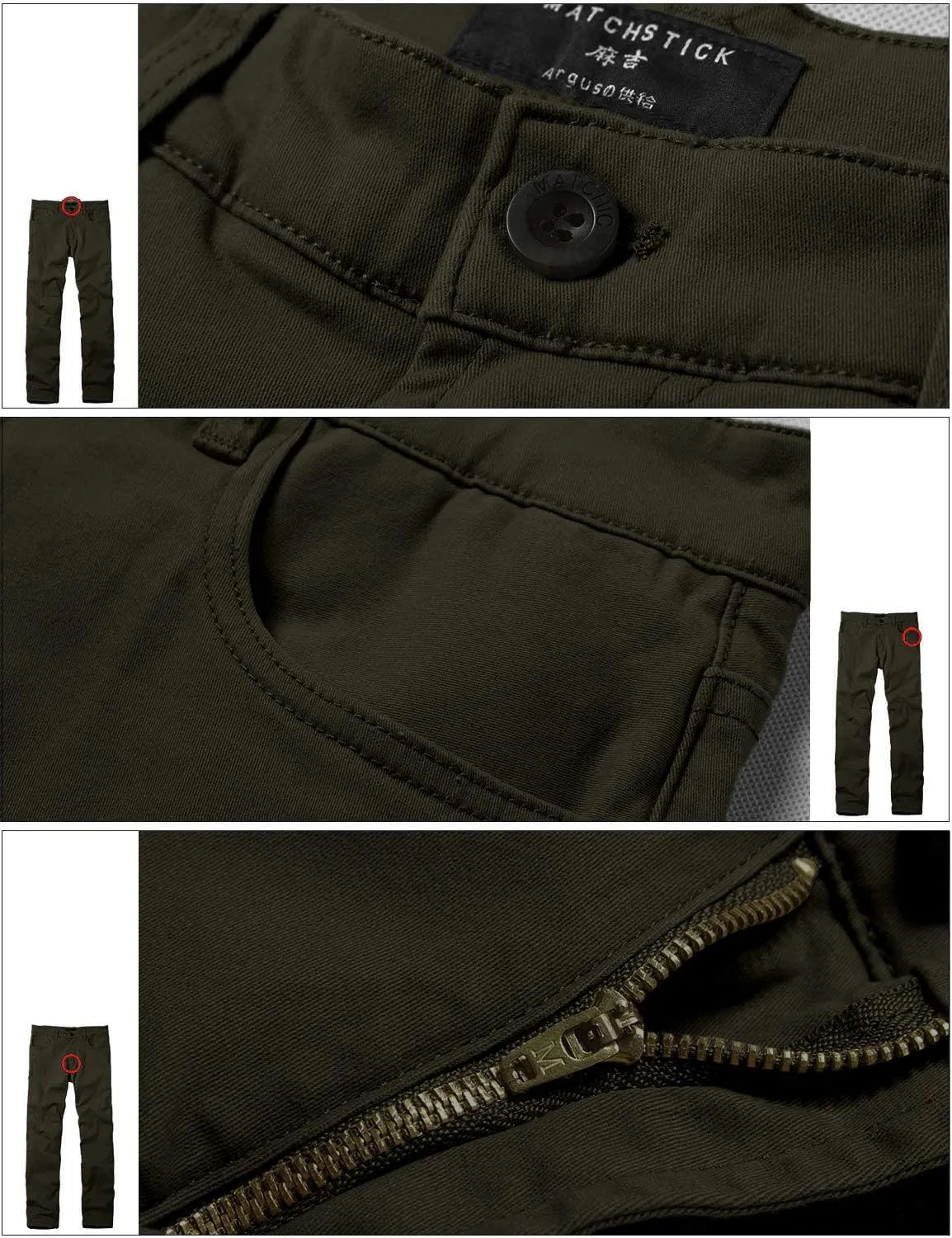Match Men's Casual Straight Trousers#8140