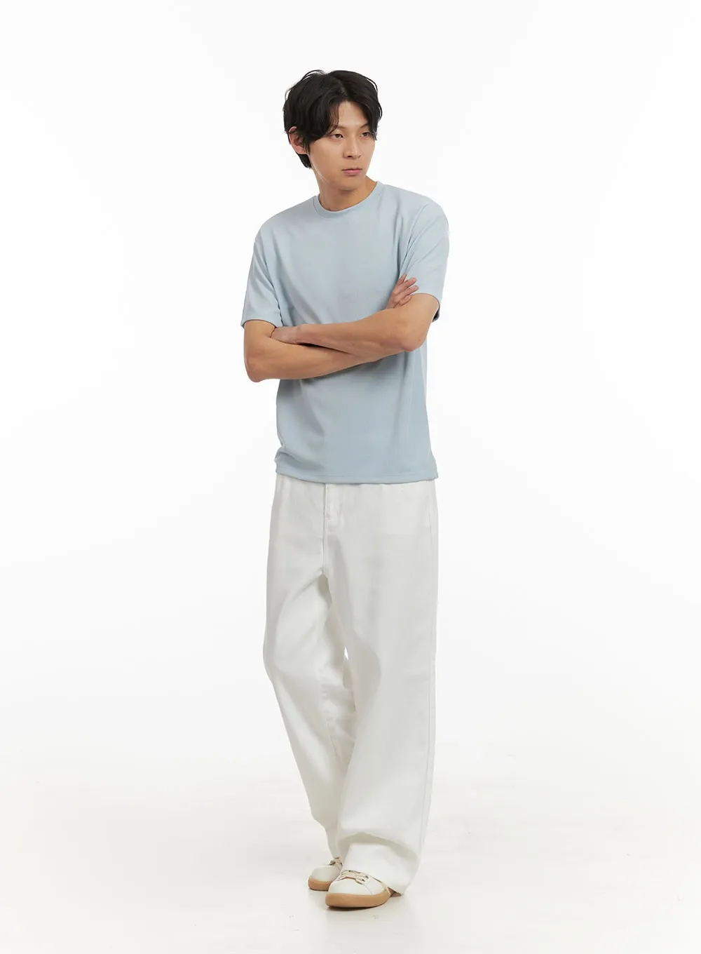 Men's Basic T-Shirt (Light Blue) IY410