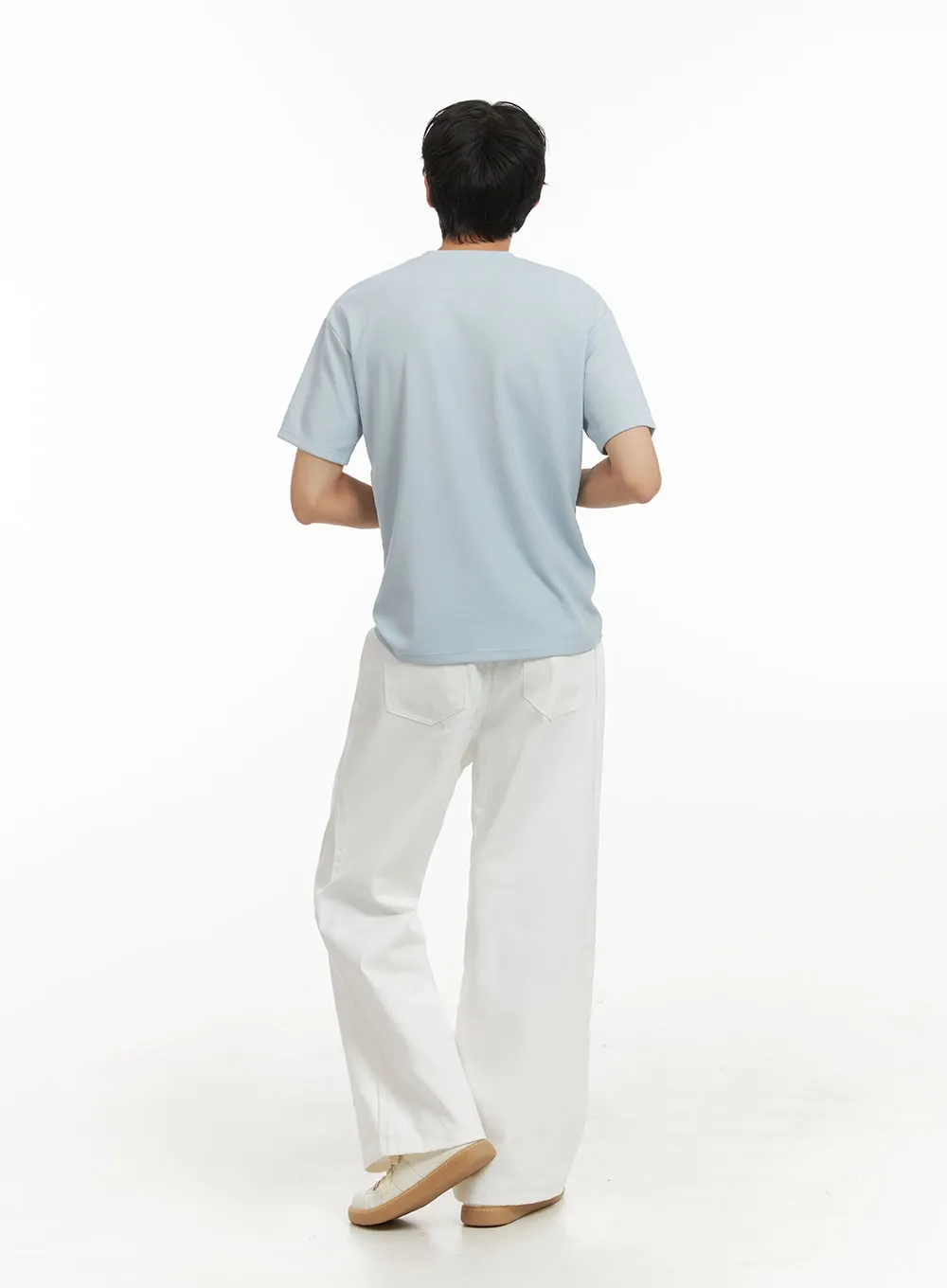 Men's Basic T-Shirt (Light Blue) IY410