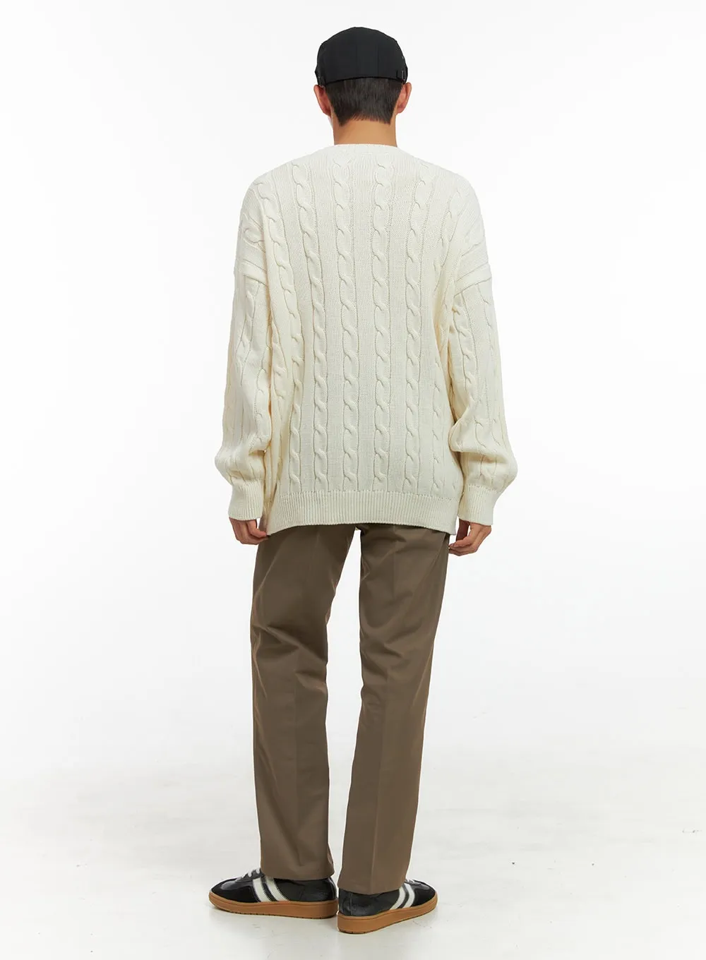 Men's Classic Oversized Cable Knit IS420