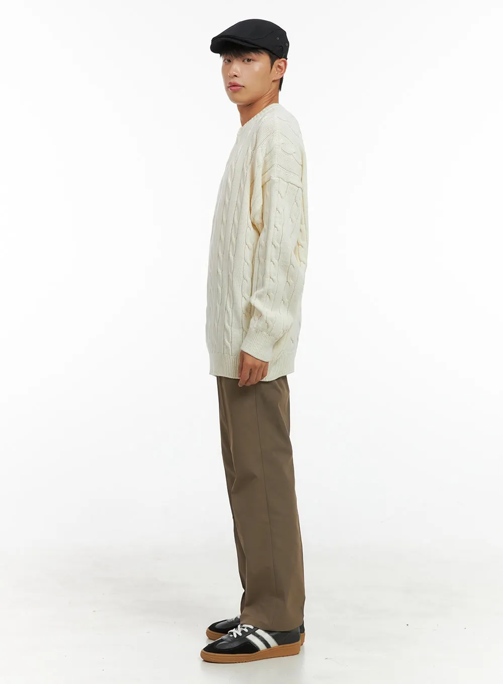 Men's Classic Oversized Cable Knit IS420