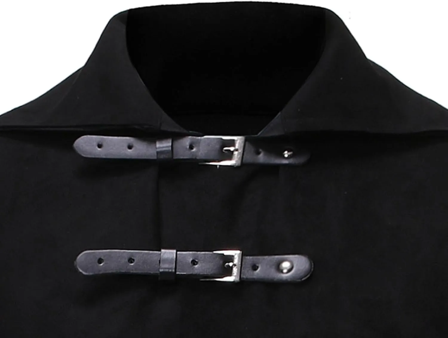Mens Gothic Waistcoat Steampunk Vest Buckle Belt Tailcoat Suit Vests Vintage Medieval Sleeveless Jacket Halloween Coat