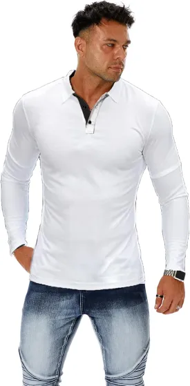 Men's Short & Long Sleeve Solid Polo Shirt Slim Fit Casual Basic Design
