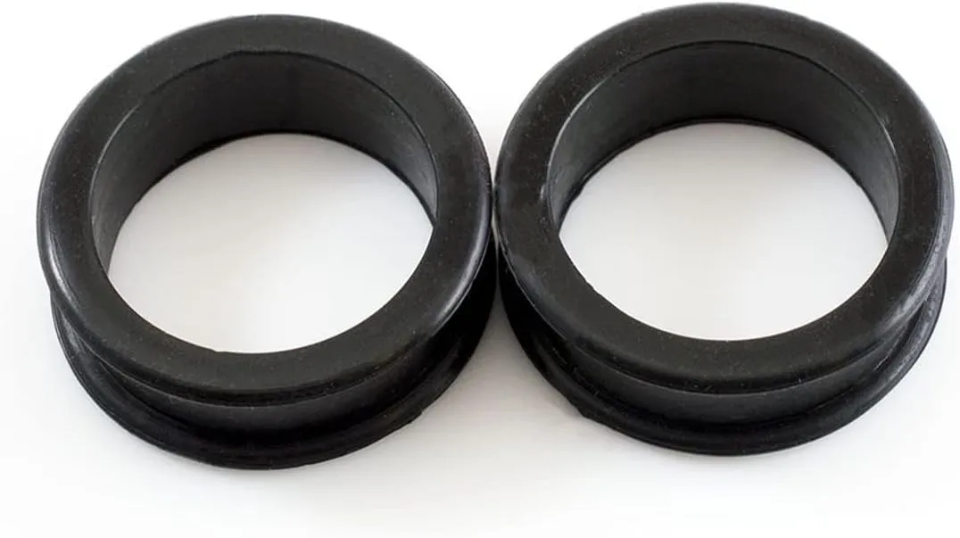 Satix Pair of Flexible Black Silicone Double Flared Ear Gauge Stretcher Ear Ring Lobe Earring Gauges Tunnel Plugs Piercing Jewelry
