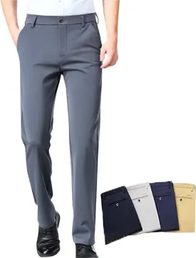 Silamone Timeless Stretch Pants, Timelessflex - Men's High Stretch Straight Fit Pants, Calormas Mens Trousers