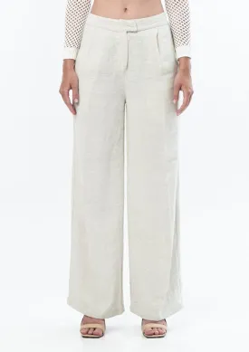 TAILORED LINEN TROUSER IN NATURAL
