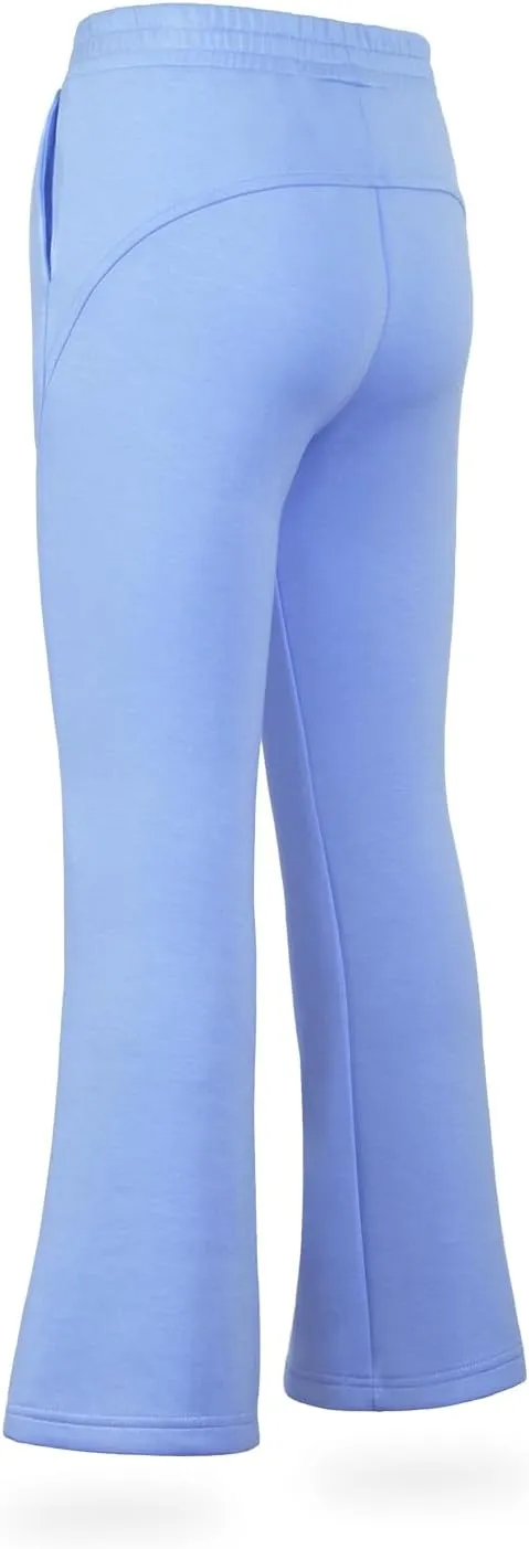 WELAKEN Girls Sweatpants for Casual & Athletic - Kids Flared Pants Bell-Bottom Trousers with Pockets
