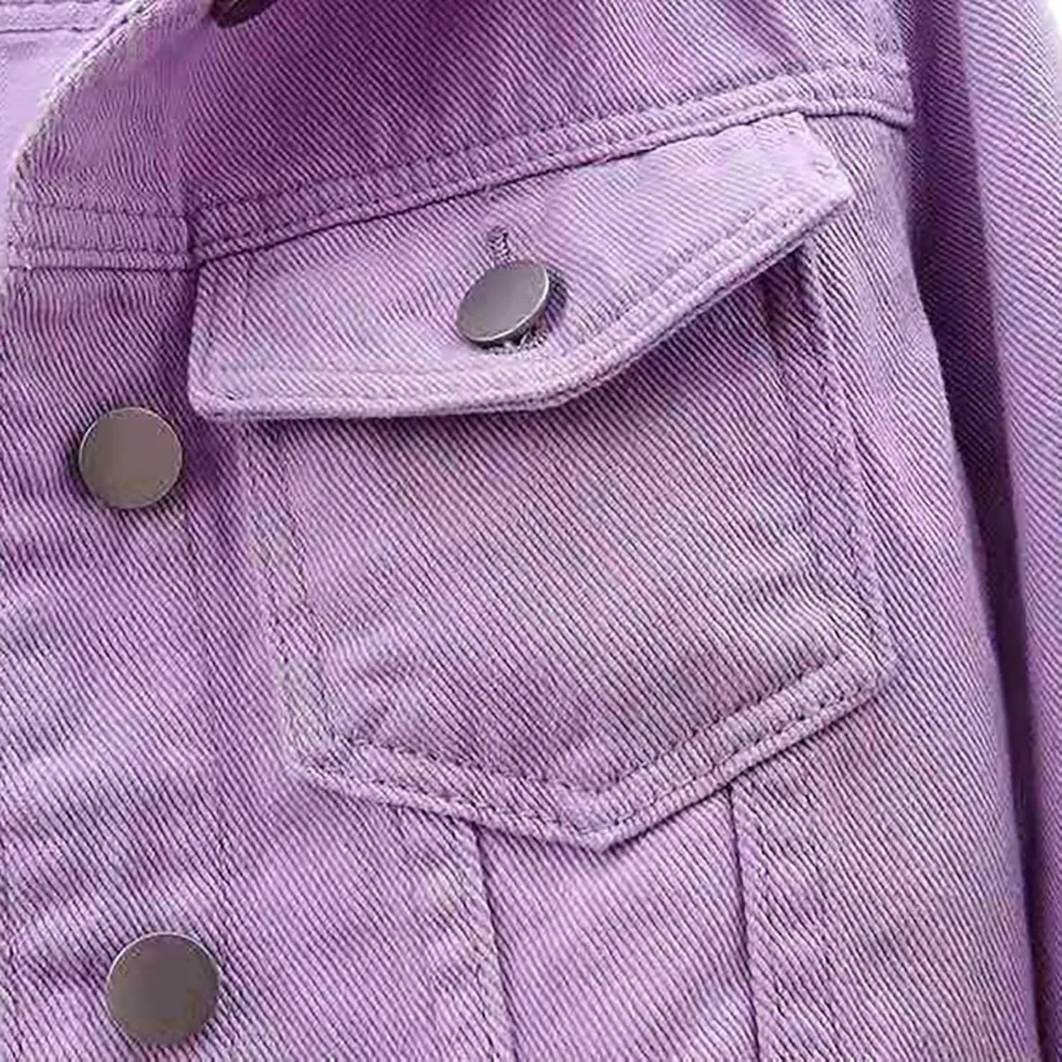 Womens 3/4 Sleeve Colored Cropped Denim Jacket Trendy Light Wash Short Jean Jacket Trucker Coat